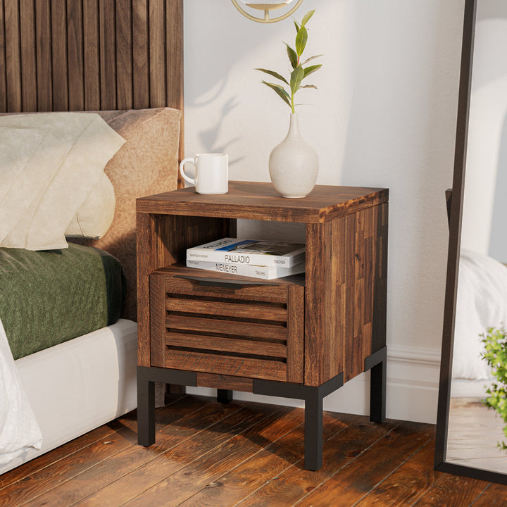 Miller Solid Wood Nightstand, Side Table Millwood Pines