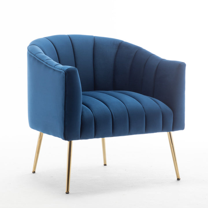 Murrow 28" W Tufted Velvet Armchair Willa Arlo™ Interiors Fabric: Navy Velvet