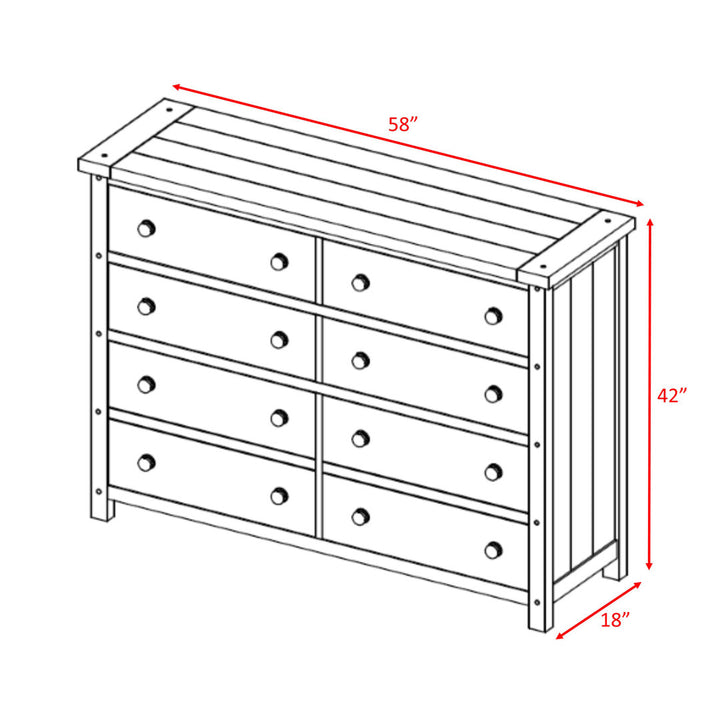 Aiobha 8 Drawer 58" W Double Dresser Lark Manor™