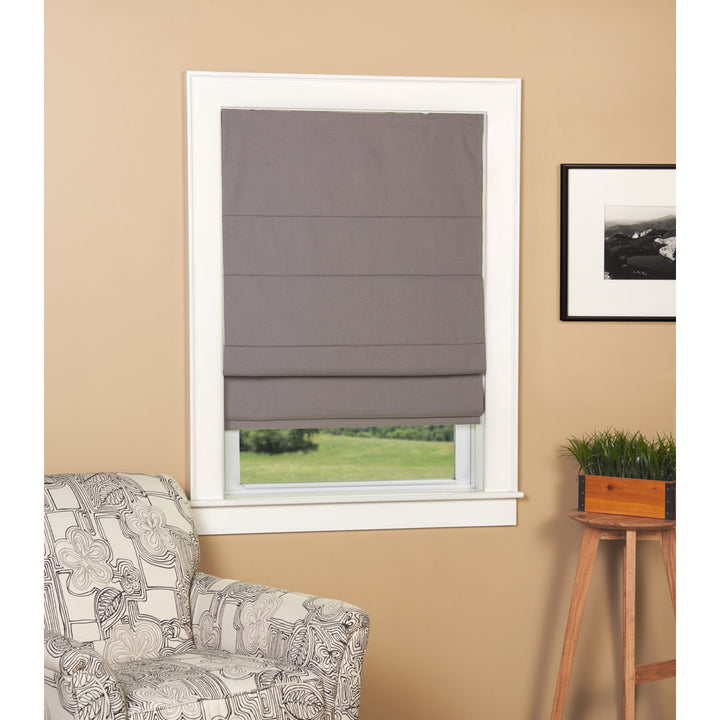 Kristers Kilby Blackout Roman Shade Red Barrel Studio® Length: 63"L, Width: 38"W, Finish: Stone Gray