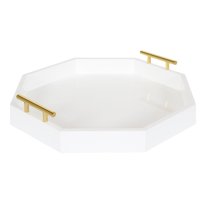 Norvan Ottoman/Coffee Table Tray Everly Quinn Color: White