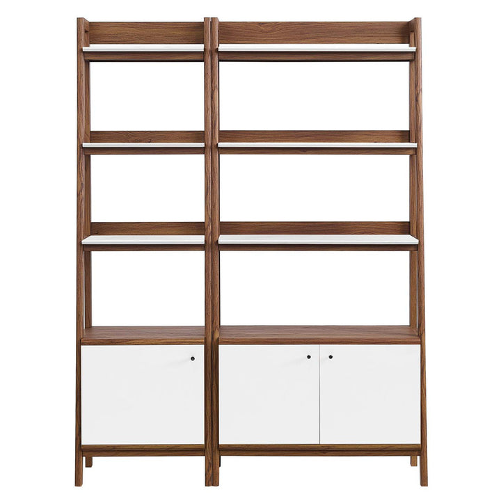 Modway Bixby Wood Bookshelves - Set of 2 Modway Color: Walnut/White