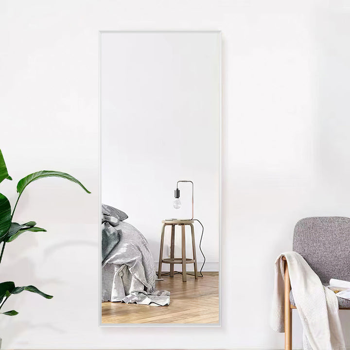 Kinkaid Metal Framed Full Length Hanging Mirror Wrought Studio™ Size: 59" x 35" Finish: Silver