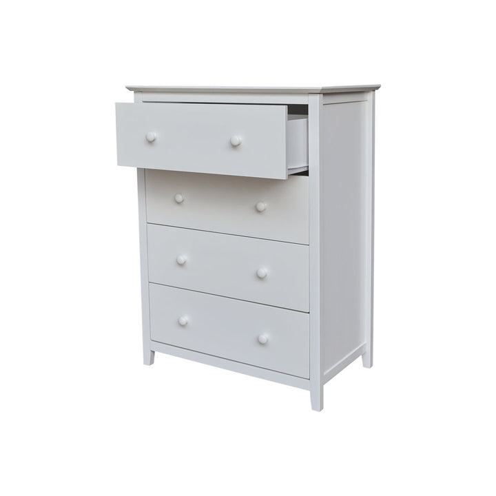 Dufrene Solid Wood 4 Drawer Dresser Highland Dunes Color: White