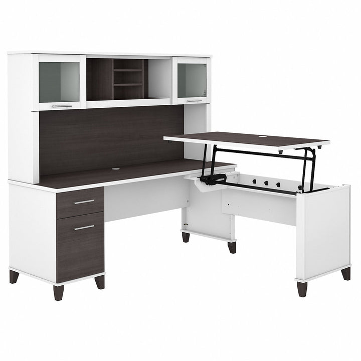 Magomed 72'' Desk Gracie Oaks Color: Storm Gray/White