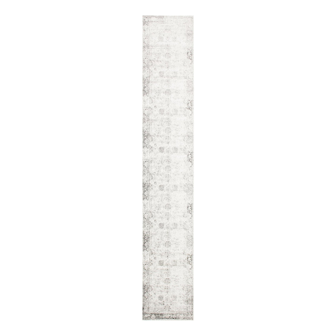 Brandt Floral Gray Area Rug Mistana™ Rug Size: Runner 3'3" x 19'8"