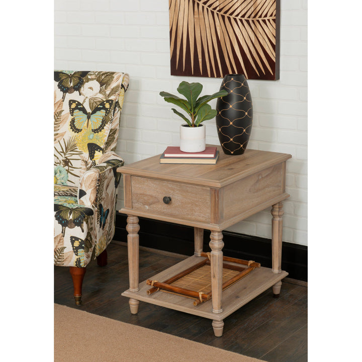 Birkley End Table with Storage Drawer Sand & Stable™ Color: Natural