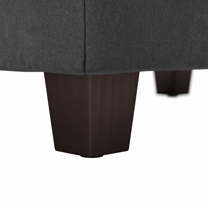 Alitza 34.49'' Wide Rectangle Storage Ottoman Wade Logan® Body Fabric: Charcoal Gray