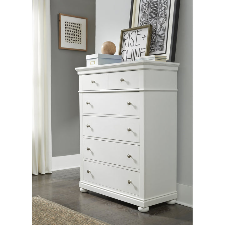 Eliana 5 Drawer 38" W Solid Wood Chest Birch Lane™ Color: Natural White