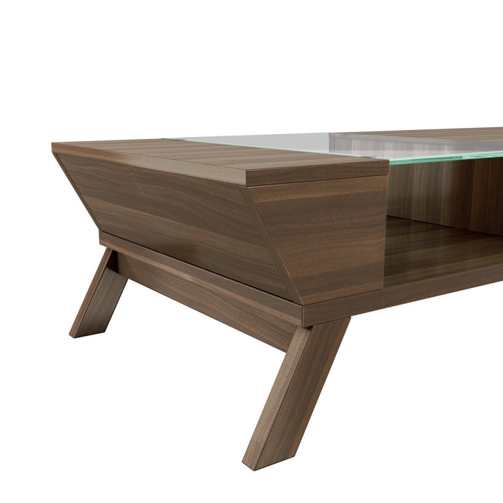 Soto 4 Legs Coffee Table with Storage Mercury Row® Color: Walnut