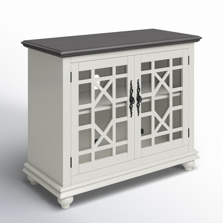 Ahmara 2 - Door Accent Cabinet Three Posts™ Color: Gray/White