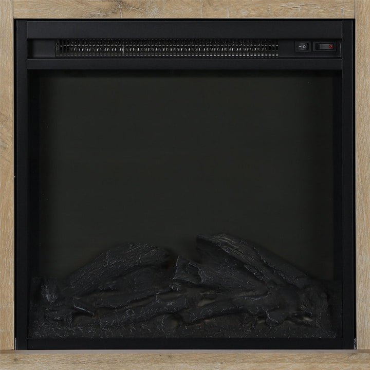Tucci TV Stand for TVs up to 50" with Electric Fireplace Included Darby Home Co Color: Natural