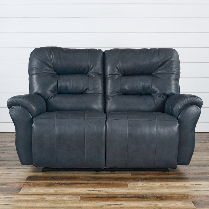 Fuller 64" Genuine Leather Pillow Top Arm Reclining Loveseat Steelside™