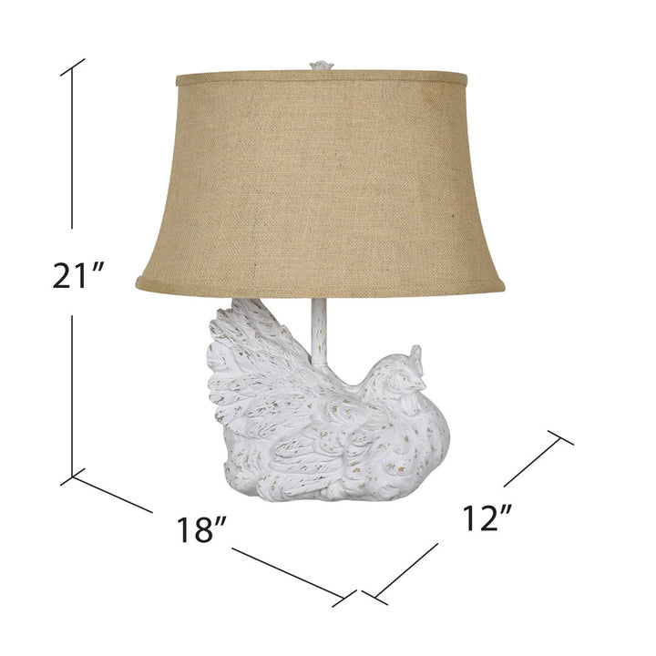 Inglesbatch 21'' White Table Lamp (Set of 2) Rosalind Wheeler