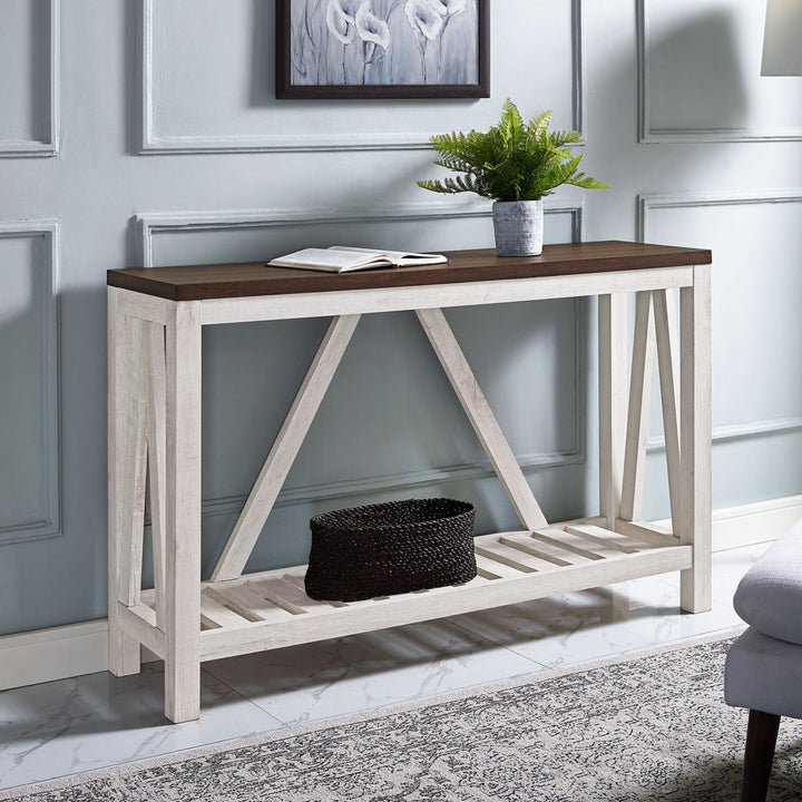 Rakira Modern Farmhouse Console Table Red Barrel Studio® Color: White Oak