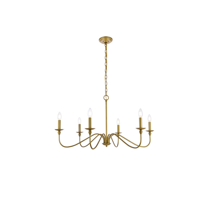 Ableton 6 - Light Candle Style Classic / Traditional Chandelier Birch Lane™ Size: 18" H x 30" W x 30" D Finish: Brass