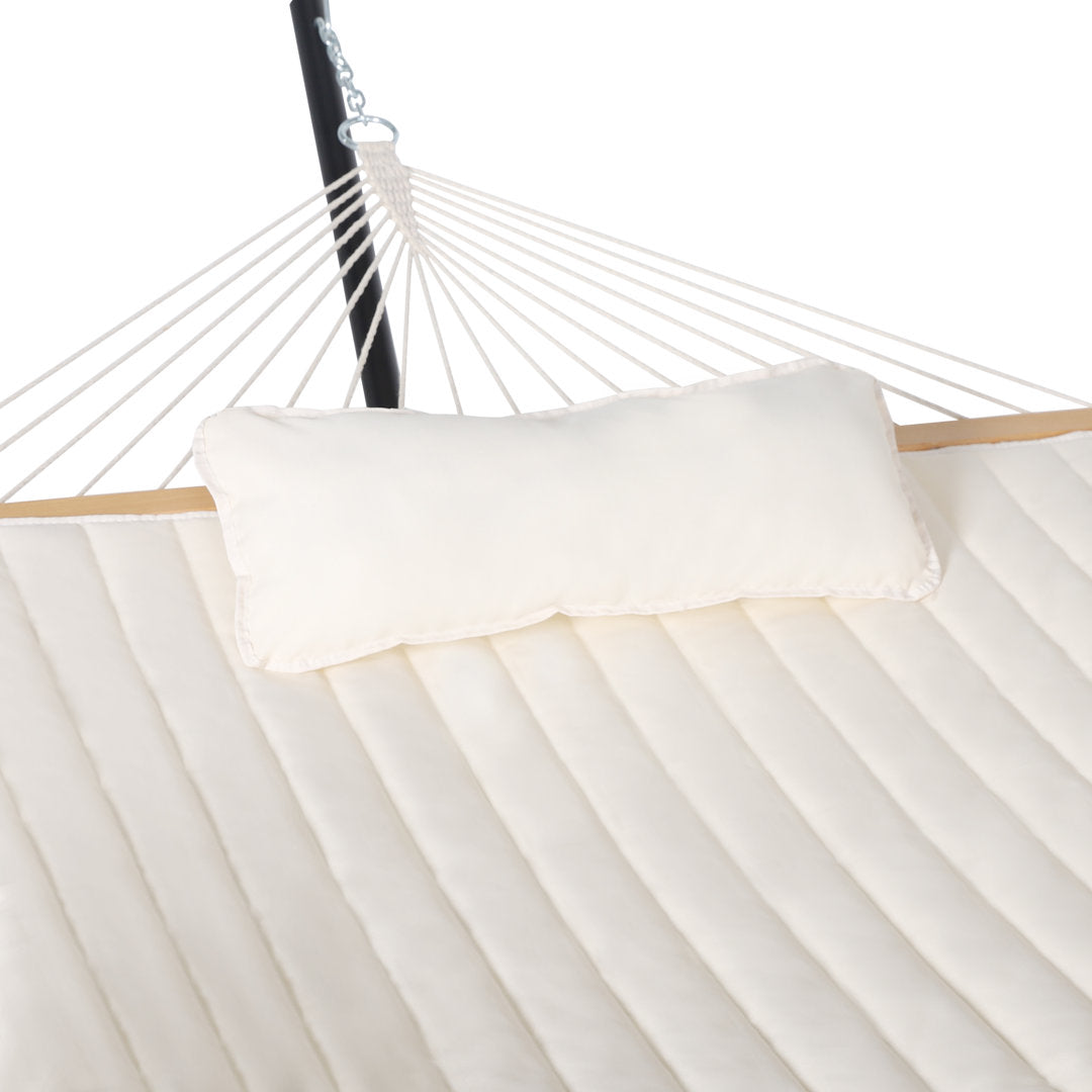 Bchester Double Spreader Bar Hammock with Stand Arlmont & Co. Color: Cream