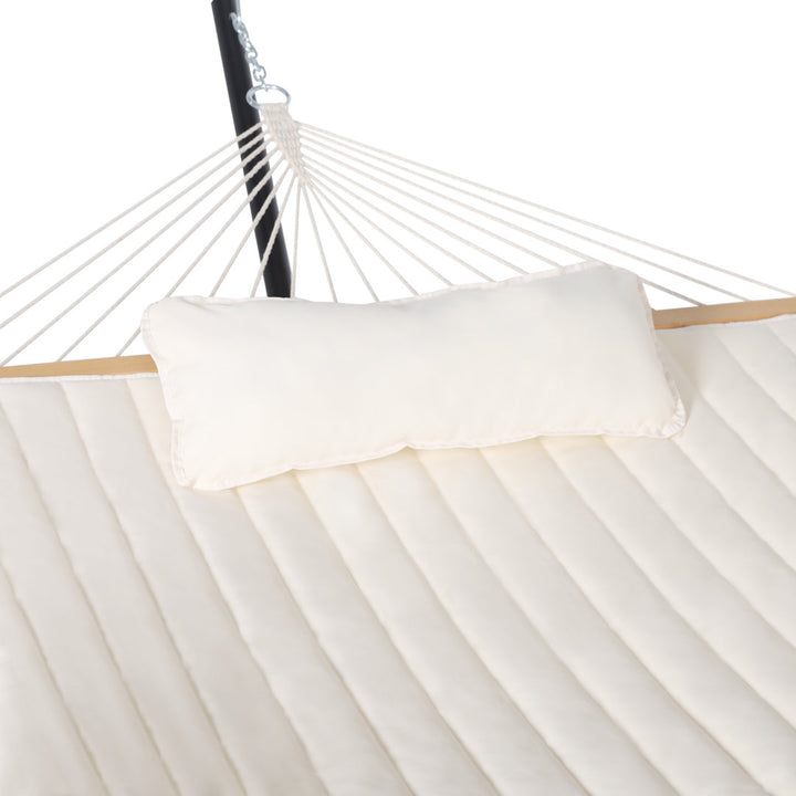 Bchester Double Spreader Bar Hammock with Stand Arlmont & Co. Color: Cream