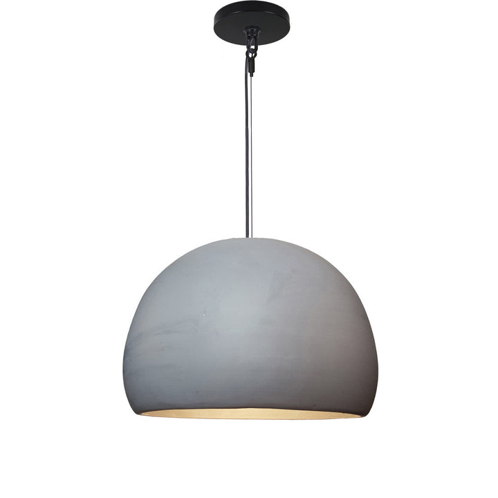 Clay 1 - Light Pendant Hammers and Heels Shade Color: Matte Gray Bulb Included: No, Finish: Black Fabric