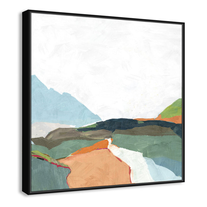 April Morning - Floater Frame Painting on Canvas Joss & Main Size: 37.5" H x 37.5" W x 2" D Format: Black