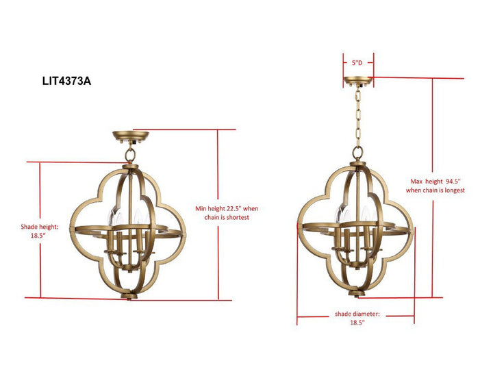 Danilynn 4 - Light Unique Globe Chandelier House of Hampton®