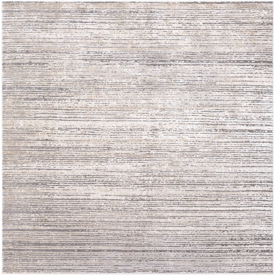 Bridgeton Gray Sleek Area Rug Greyleigh™ Rug Size: Square 7'10"