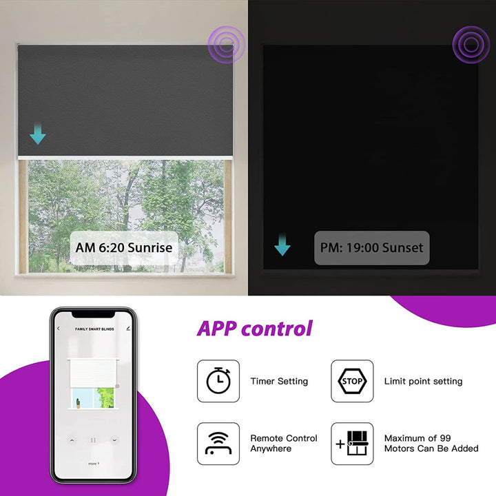 Smart Motorized Blackout White Roller Shade Symple Stuff Blind Size: 35" W x 64" L