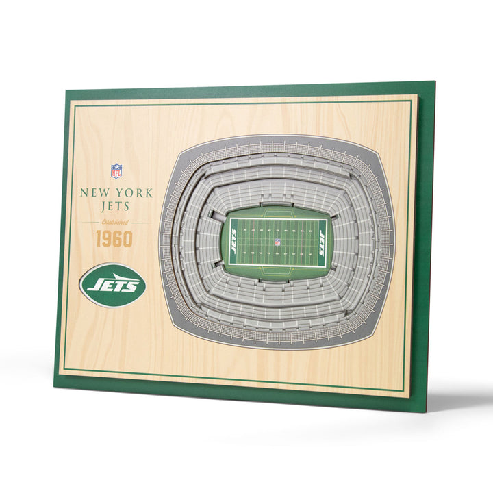 NFL 5-Layer Stadiumview Wall Art YouTheFan Color: Teal NFL Team: New York Jets