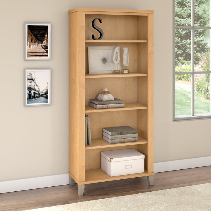 Magomed Bookcase Gracie Oaks Color: Maple Cross