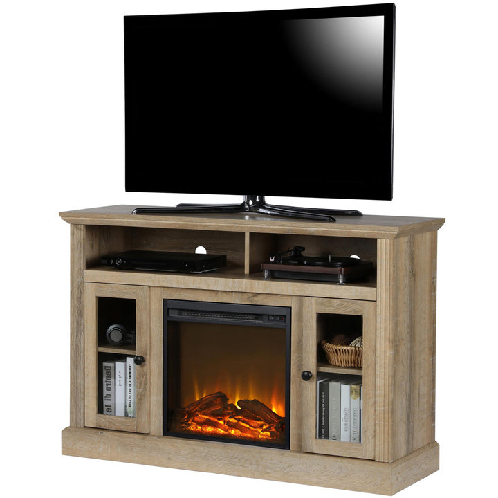 Tucci TV Stand for TVs up to 50" with Electric Fireplace Included Darby Home Co Color: Natural