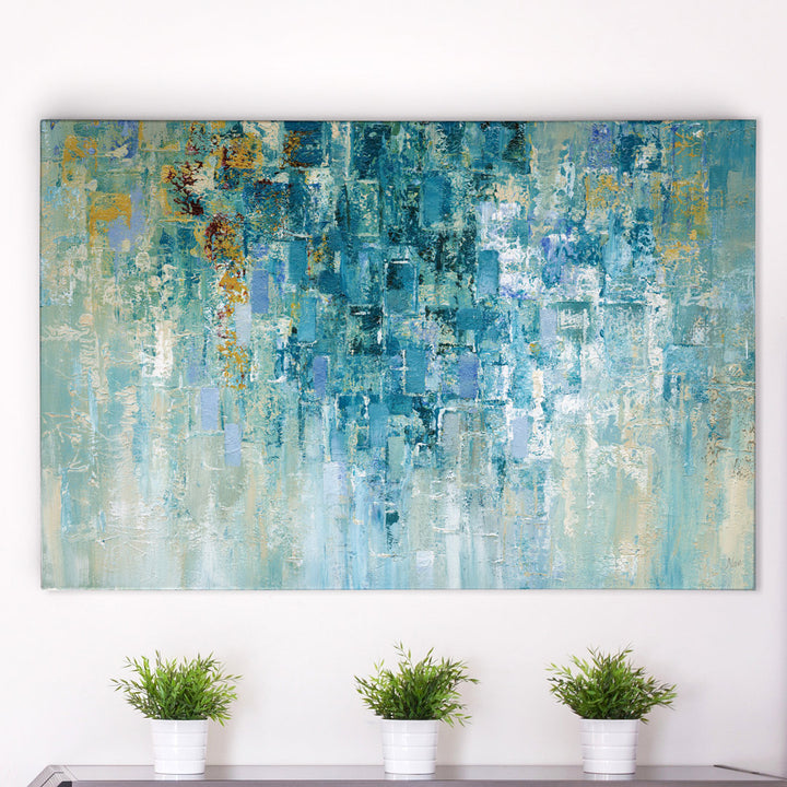 I Love the Rain by Nan - Graphic Art Print on Canvas Wade Logan® Size: 24" H x 32" W x 1.5" D