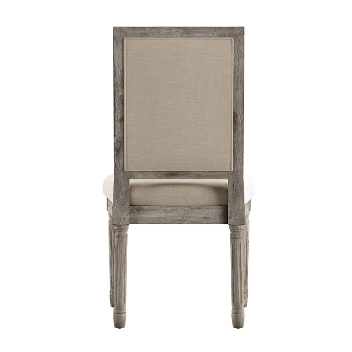 Libretto Solid Wood Side Chair (Set of 2) Kelly Clarkson Home Upholstery Color: Beige, Leg Color: Antique Gray Oak