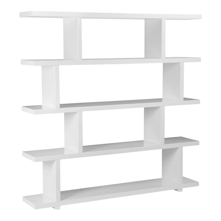 Annora 63" H x 63" W Geometric Bookcase AllModern Color: White