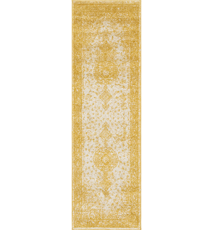 Oriental Yellow Area Rug Charlton Home® Rug Size: Runner 2' x 6'9"