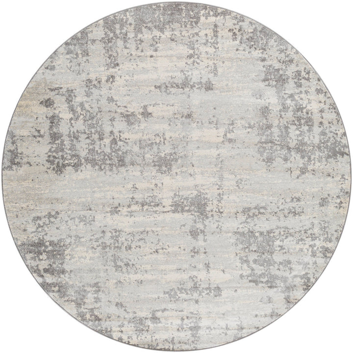 Griffiths Abstract Gray/Cream Area Rug Trent Austin Design® Rug Size: Round 5'3"