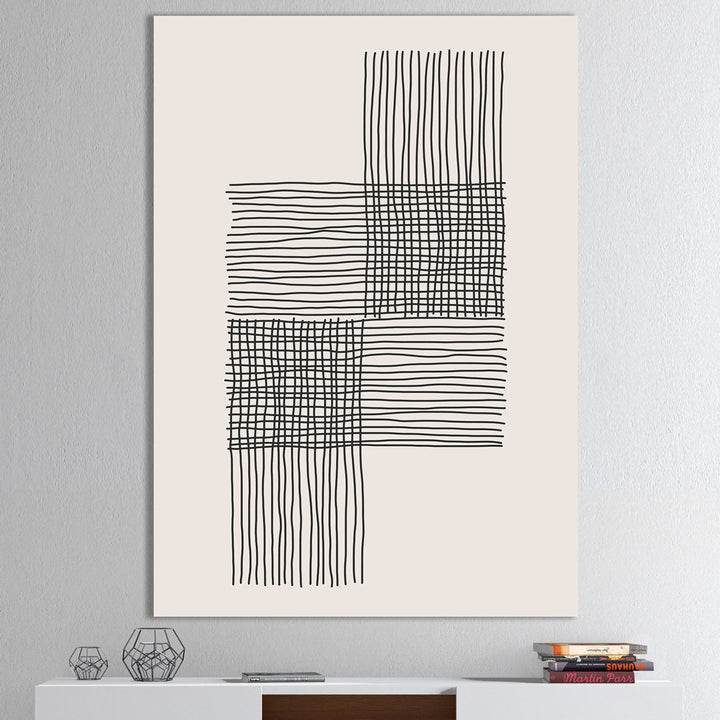 Minimal Geometric Compostions of Elementary Forms XIX - Print on Canvas East Urban Home Size: 46'' H x 36'' W x 1.5'' D Format: Wrapped Canvas