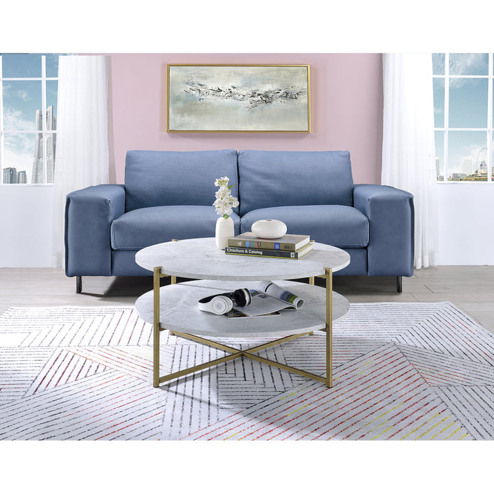 Huck Cross Legs Coffee Table with Storage Etta Avenue™