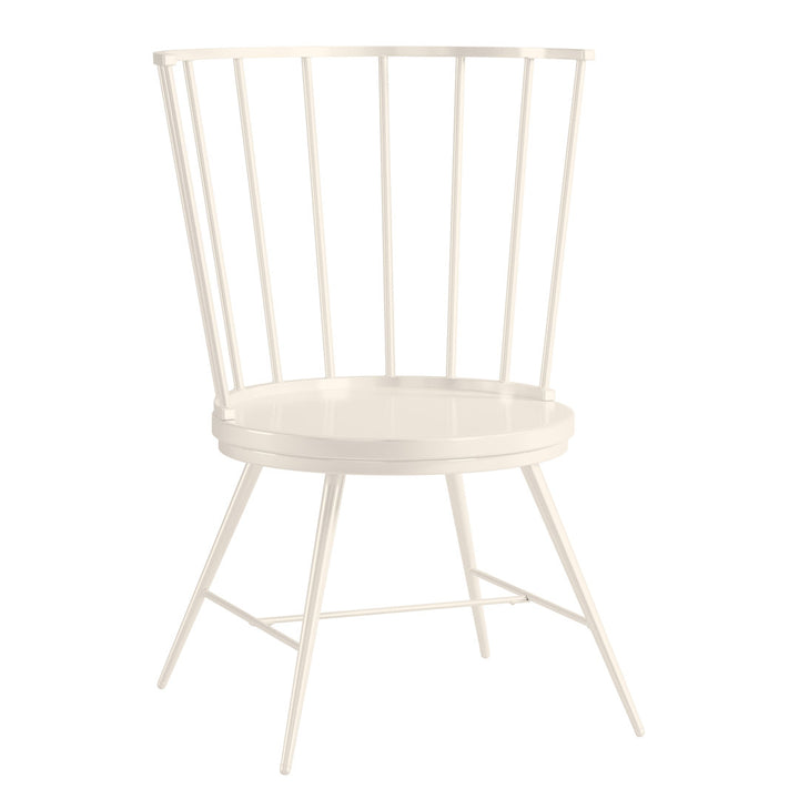 Kennamer Metal Slat Back Side Chair (Set of 2) Laurel Foundry Modern Farmhouse® Color: White