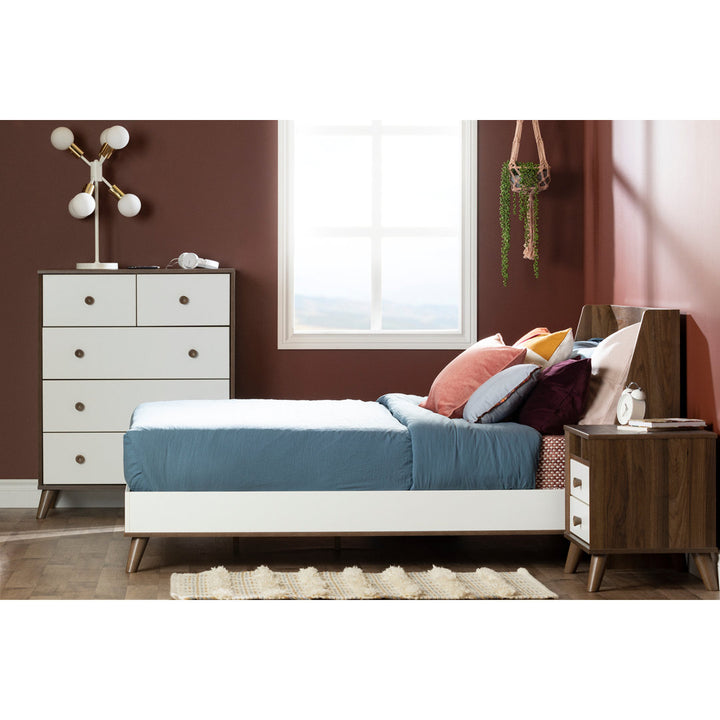 Rafferty Kids 5- Drawer Chest AllModern Color: Natural Walnut/Pure White