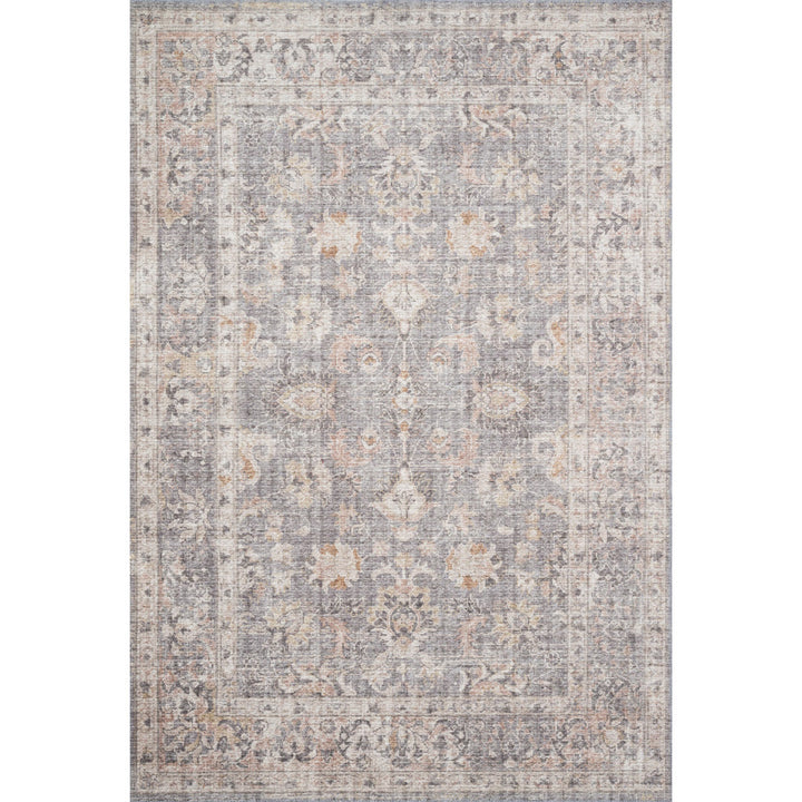 Gelo Oriental Gray/Peach Area Rug Bungalow Rose Rug Size: Round 6'
