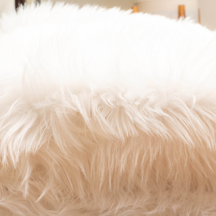 Diller White Faux Sheepskin Fur Machine Washable Shag Fluffy Area Rug Willa Arlo™ Interiors Rug Size: Novelty 4' x 6'