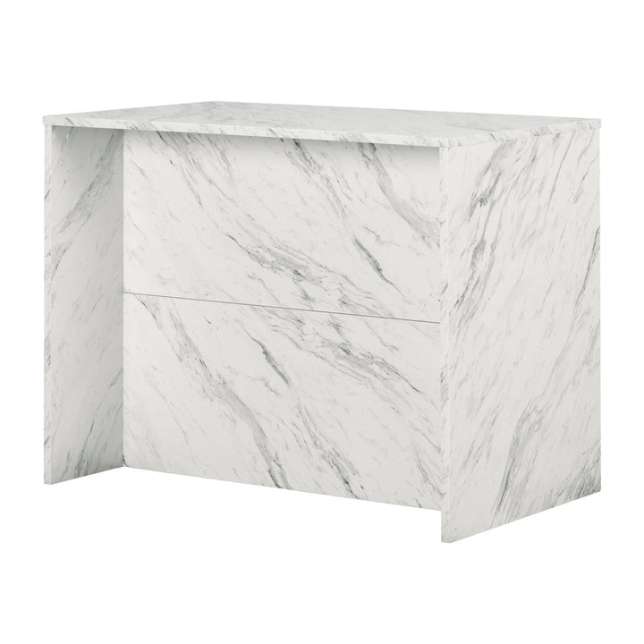 Myro 47.25'' Wide Kitchen Island South Shore Base Finish: White