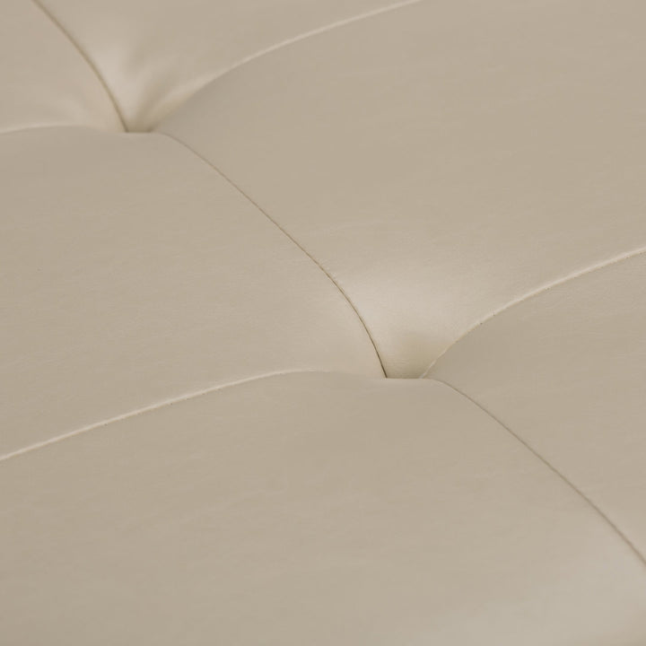 Dover Square Coffee Table Storage Ottoman,Assembled Simpli Home Fabric: Satin Cream