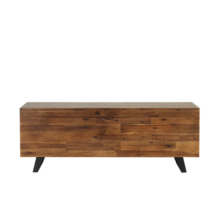 Coburn Wood Flip Top Storage Bench Steelside™