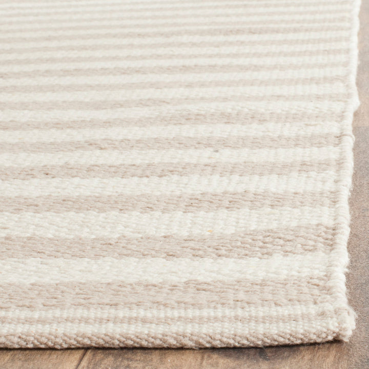 Ilona Striped Hand Loomed Cotton Area Rug in Ivory/Light Gray Birch Lane™ Rug Size: Runner 2'3" x 9'