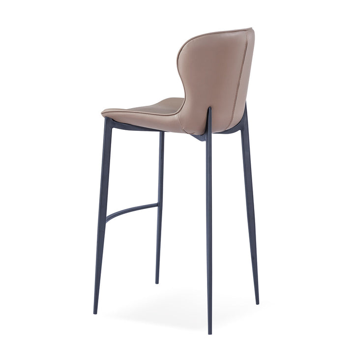 Albert Upholstered Bar & Counter Stool Upper Square™ Upholstery Color: Taupe, Base Color: Black Seat Height: Counter Stool (24” Seat Height)