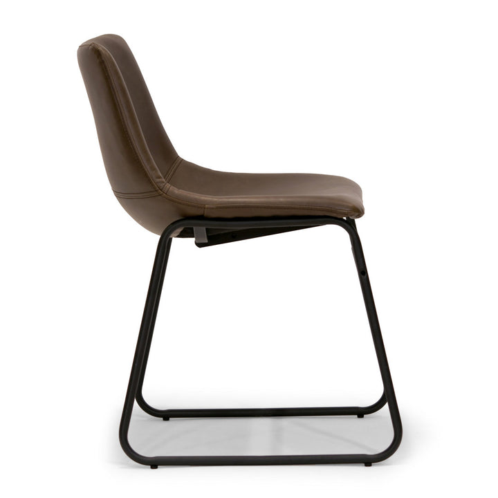 Tyrone Side Chair (Set of 2) Steelside™ Color: Dark Brown