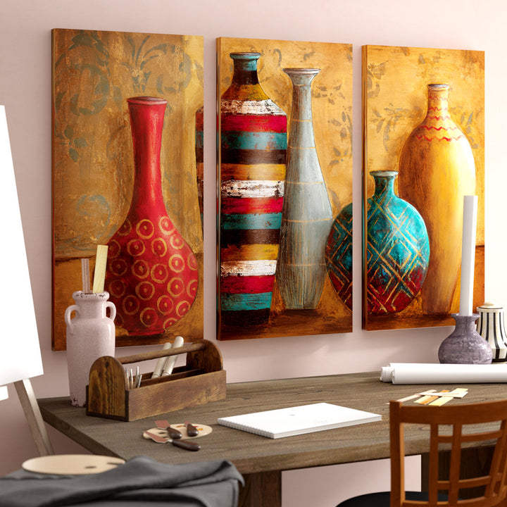 Vessels of Tabuk - Multi-Piece Image on Canvas Langley Street® Overall Size: 32" H x 48" W x 1.5" D