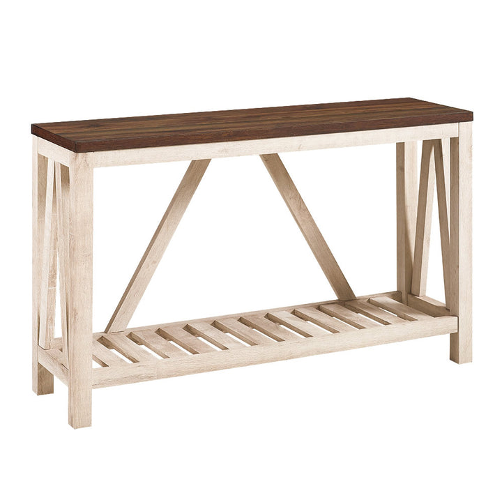 Rakira Modern Farmhouse Console Table Red Barrel Studio® Color: White Oak