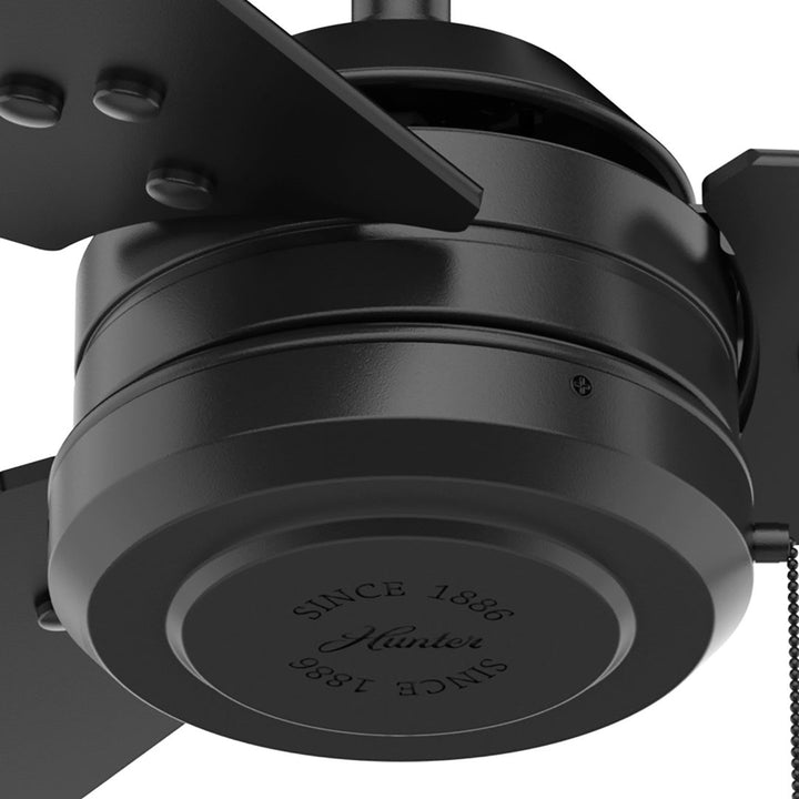 44" Cassius 3 - Blade Outdoor Standard Ceiling Fan with Pull Chain Hunter Fan Finish: Matte Black